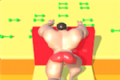 肌肉男推墙